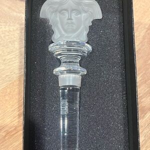 Versace Frosted Glass Bottle Stopper with Medusa Design